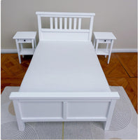 1:12 Dollhouse Bed Paneled Footboard Display Piece Matte Finish