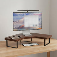 Wooden Computer Screen Riser Ergonomic Design Desktop Keyboard Storage Rack