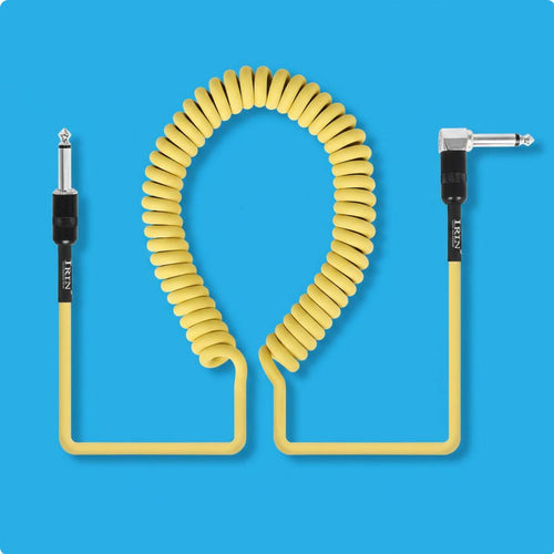 Coiled Guitar Cable Shielded Bass Guitar Cable Long-Lasting for Practice