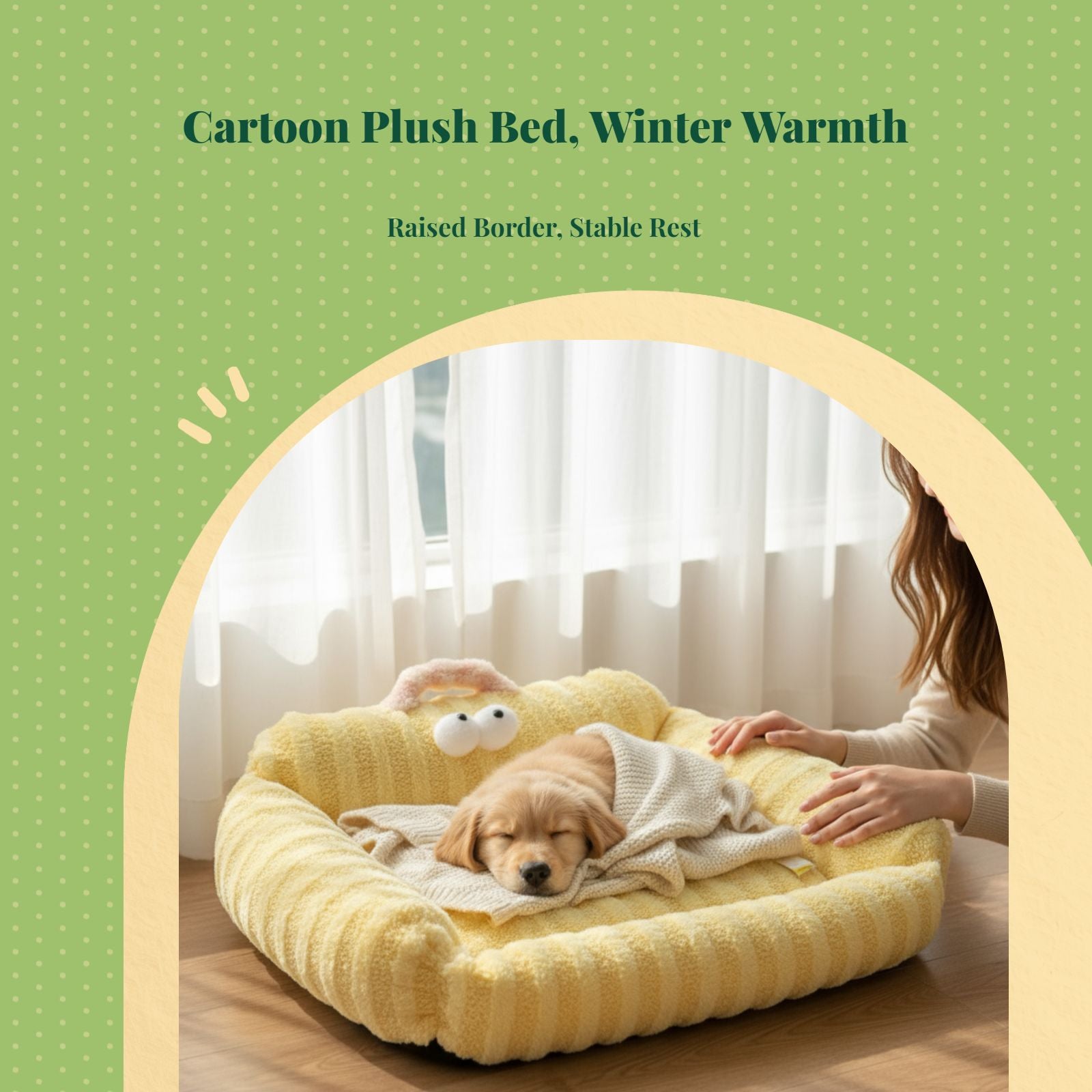 Soft Pet Bed Mat, Non-Slip Princess Sofa, Winter Warmth