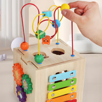 Montessori Activity Cube Hands-on Learning Montessori Busy Box for Daycare, Kids