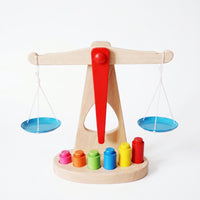 Wooden Balance Scale Toy Educational Wooden Balance Scale Simple Design Learning Aid for Classroom, Preschool