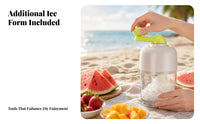 Manual Shaved Ice Maker Hand-Cranked Ice Shredder Portable Cylindrical