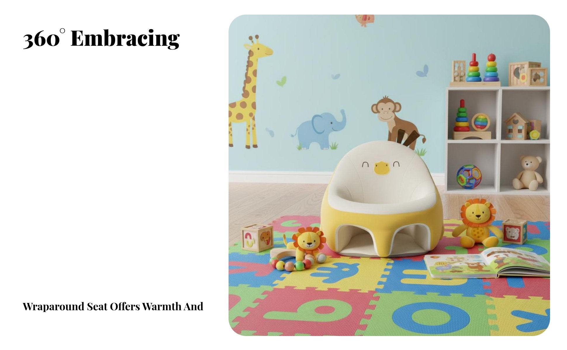 Inflatable wildlife Sofa Supportive spinerest Sit-up Trainer included for Toddlers