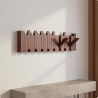Piano Key Coat Rack Wooden Piano Design Wall Hooks Decorative for Entryway
