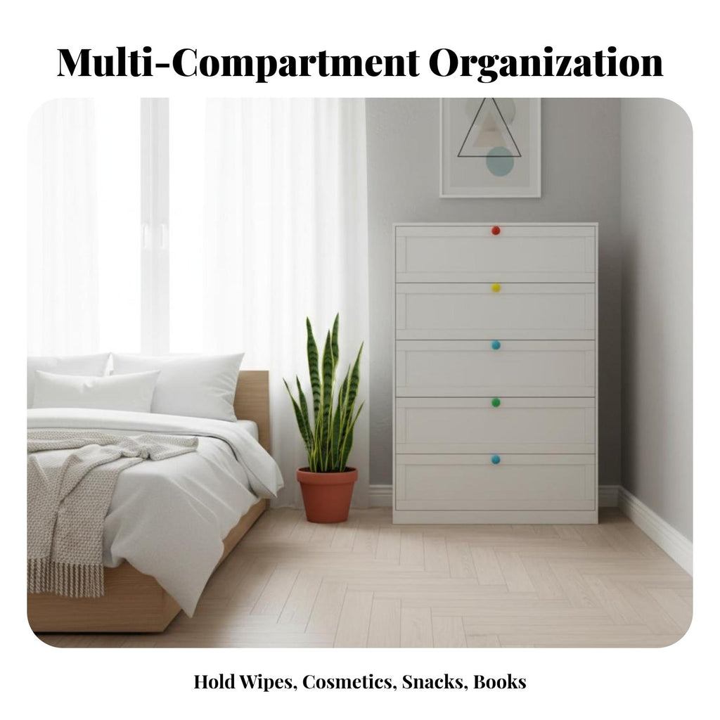 Upright Drawer Unit Formaldehyde-without 5-Drawer Upright Cabinet Large Capacity Minimalist Design for Homeowners, Office