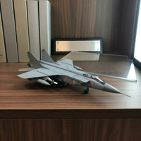MiG-31 Diecast Model Collector Gift MiG-31 Model Plane Realistic Copy Diecast Fighter Plane for Collectors