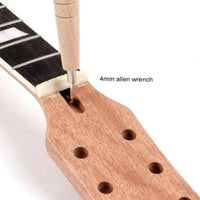 Electric Guitar Neck Two-Directional Support Rod 22 Fret Guitar Neck 42mm Nut Width for Luthiers, Replacement Build