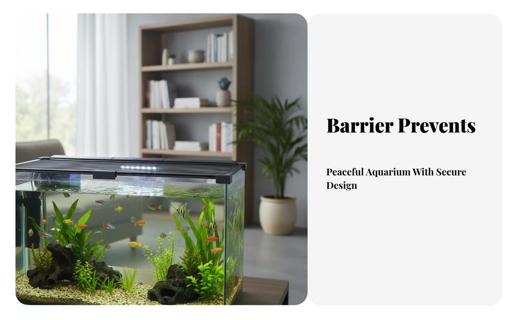 Cut-to-Fit Aquatic Aquarium Anti-Jump Net Good Light Transmittance Aquarium Screen Cover High Clarity Aquatic Aquarium Lid Quick Installation for Aquarists, Cat Owners, Aquariums, Terrariums, Home