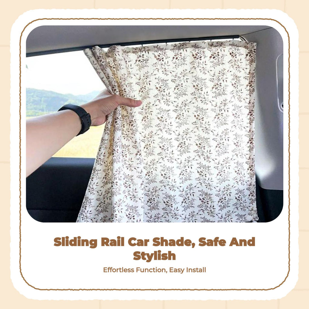Car window sunshield, sliding shade, sunlight protection, privacy, infant and kids side window sun shield, easy installation, universal fit
