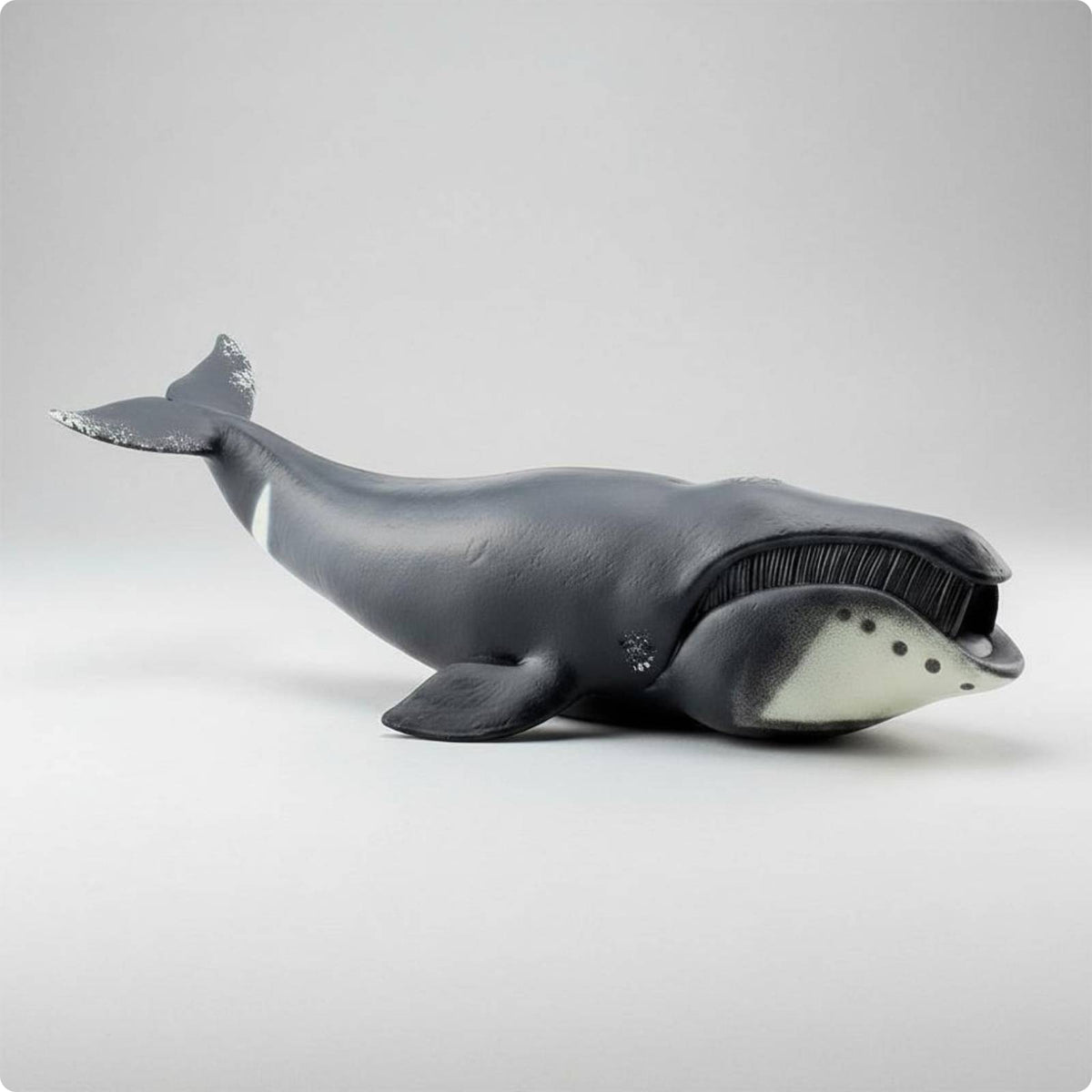 Realistic Bowhead Marine Mammal Model Educational Bowhead Marine Mammal Figurine Collectible Animal Figure for Classroom