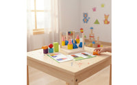 Mirror Shape Building Block Set Solid Wood Material Wooden Mirror Reasoning Game