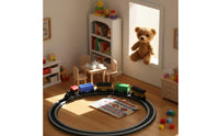 Dollhouse Train Set Educational Miniature Train Track Model Lightweight