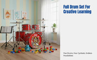Compact Drum Kit, Kids Cartoon Jazz Drum, Beginner, Entry, Professional Performance