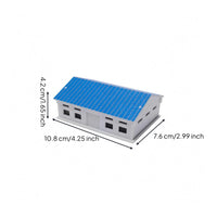 Miniature Factory Building Molded Details Plastic Factory Model Glue Included