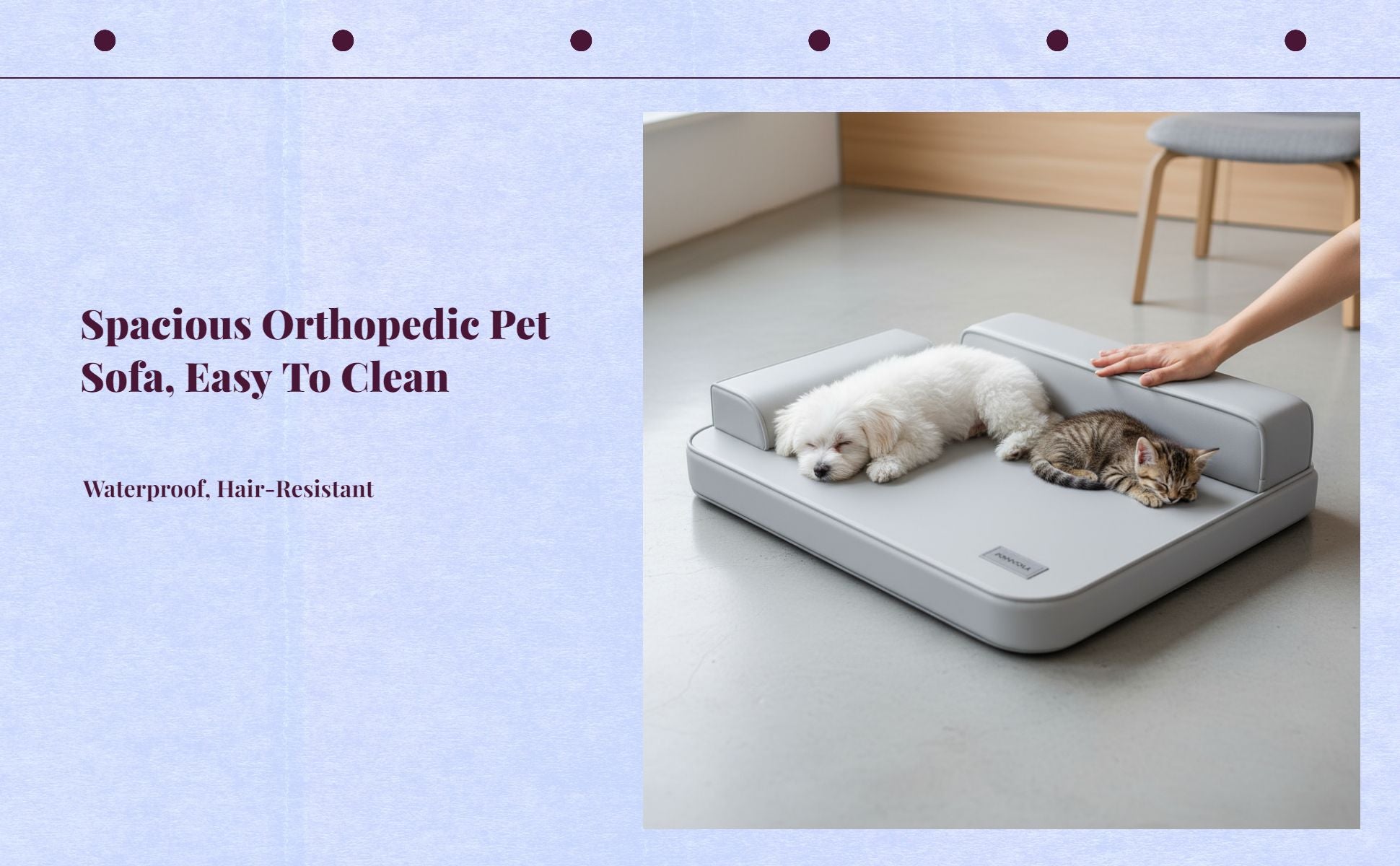 Orthopedic waterproof dog bed