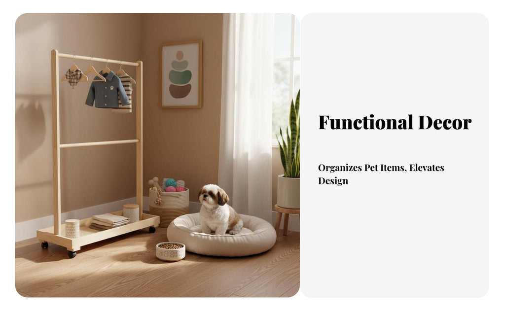Small Clothes Rack Floor-Standing Miniature A-Shaped Clothing Stand Space-Efficient Size Simple Design for Dog Owners, Bedroom