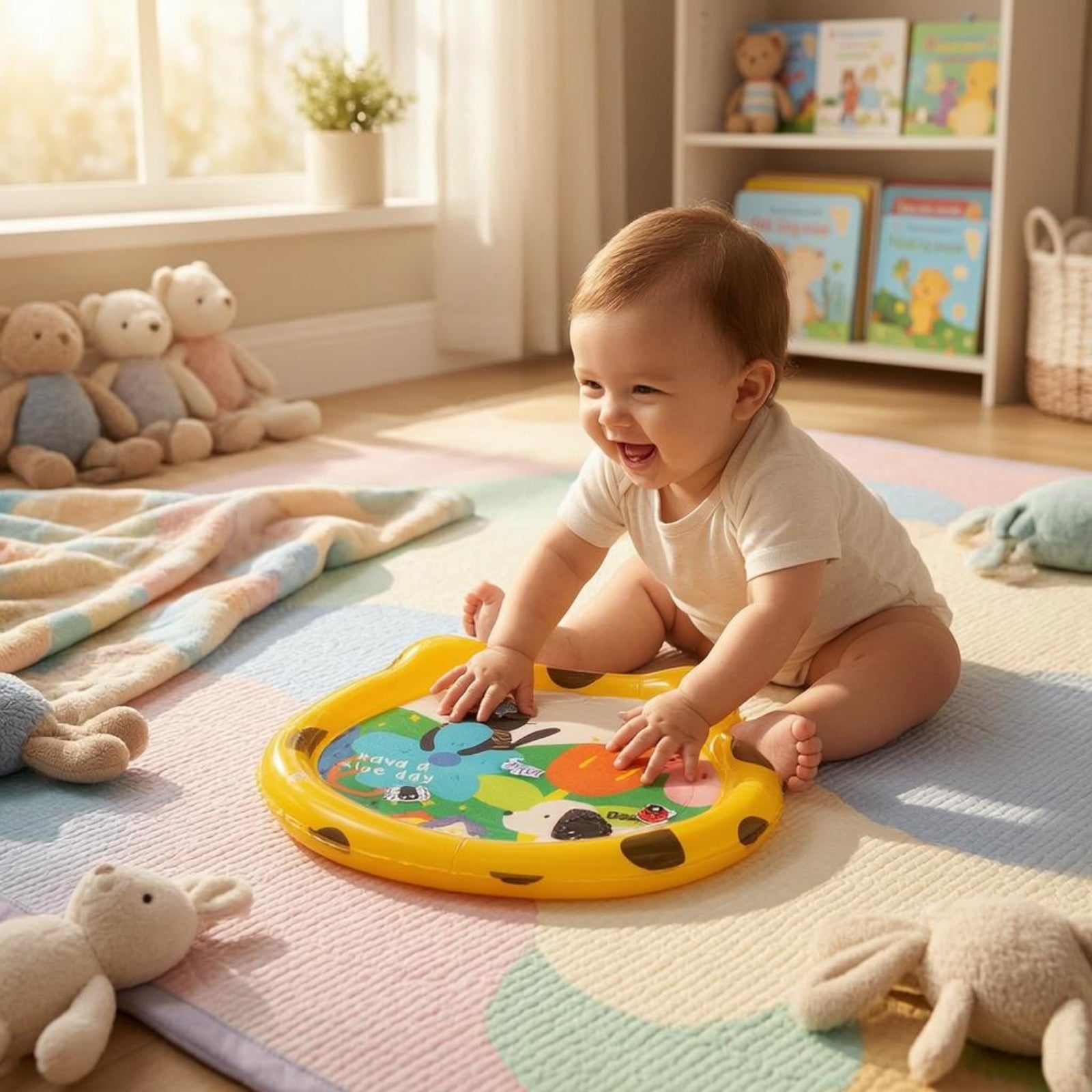 Baby Water Play Mat Portable Sensory Water Mat Cognitive Development for Infants
