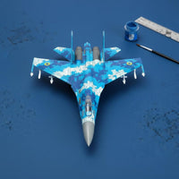 Su-27 Model Quick Build Scale Jet Model Easy to Assemble for Collection