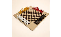 Four-Player Chess Set Sculpted Knight Heads 4 Player Chess Set Strategy Game Glossy Rounded Corners