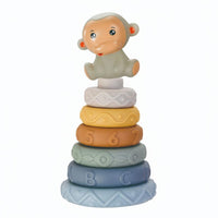 Soft Stacking Cube Set Early Learning Stacking Toy Squeezable Number Cube Toy for Infants, Preschool