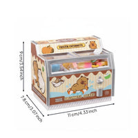 Mini Convenience Shop Fridge Realistic Mini Ice Cream Freezer Scene Prop