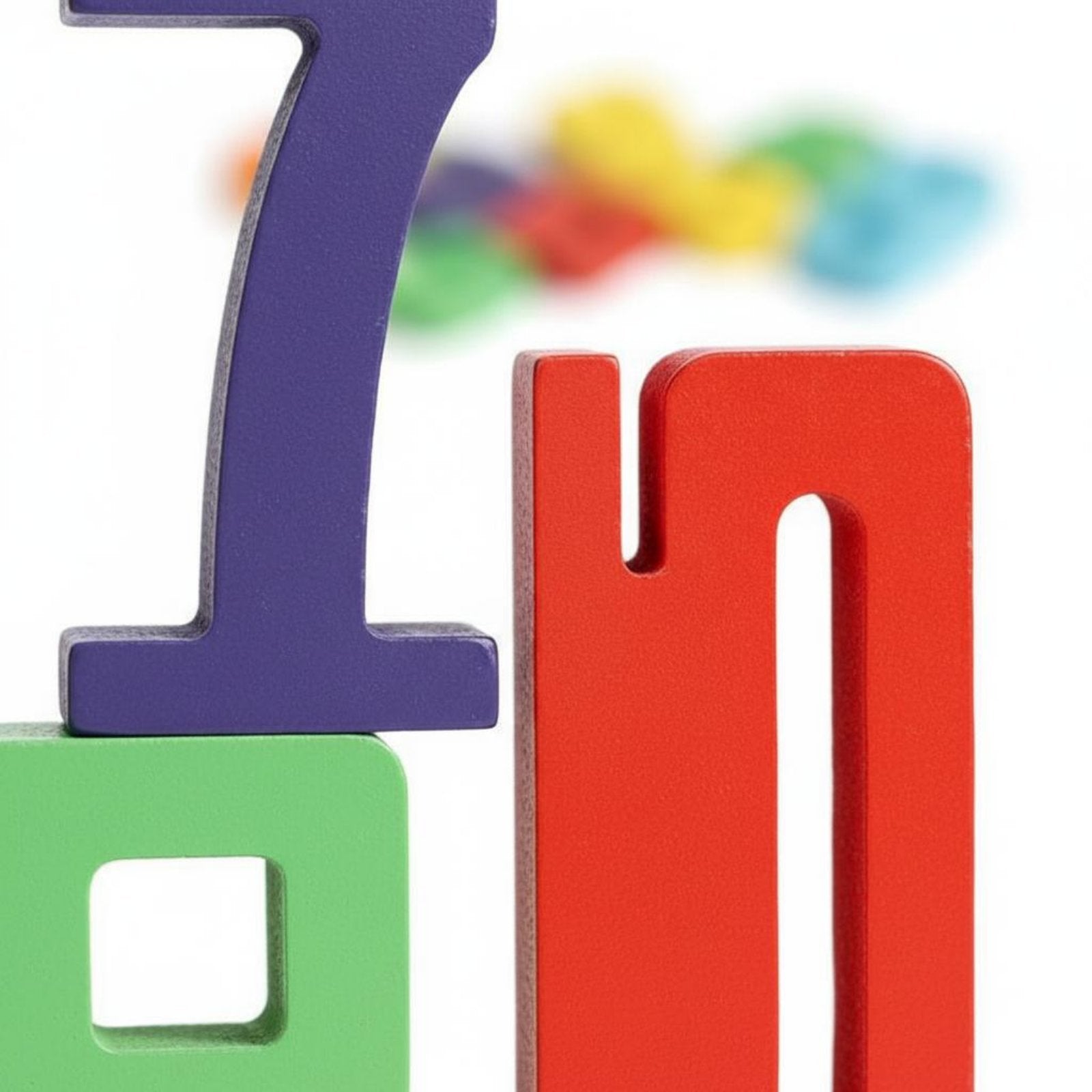 Wooden Number Stacking Blocks Learn Through Play Colorful Wooden Number Game