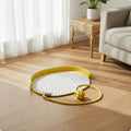 Woven Feline Mat Raised Rim Braided Feline Mat Speckled for Cats