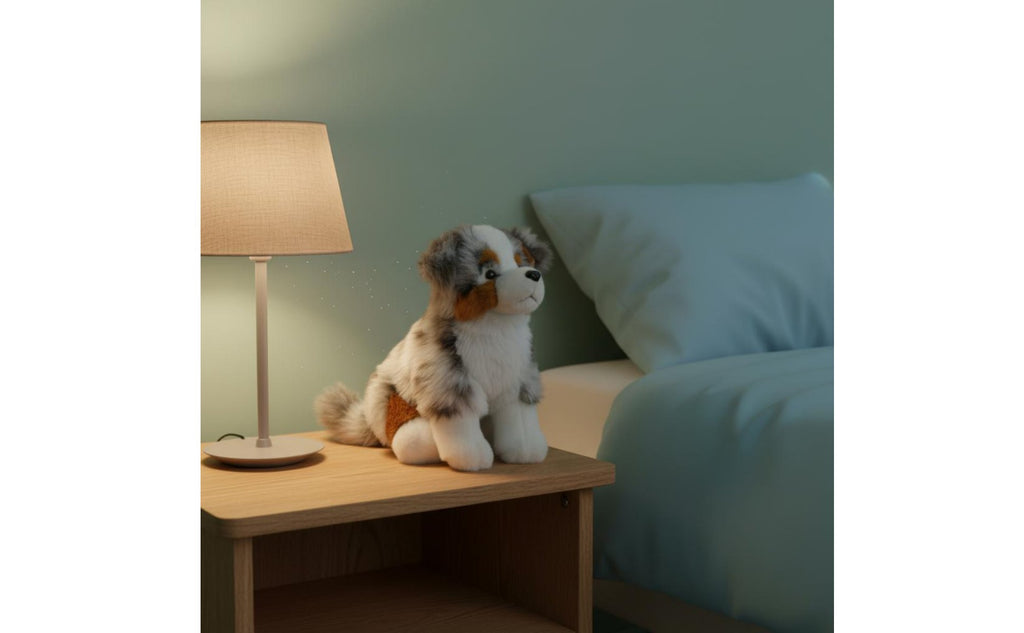 Australian Herder Stuffed Cuddly Realistic Dog Stuffed Soft for Playtime