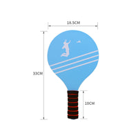 Shuttlecock Paddle Set Comfortable Grip Wood Paddle Racket Large Hitting Surface