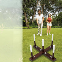 Wooden Post Target Game Upright Posts Rope Post Target Game Hand-Eye Coordination Yard Play for Outdoor