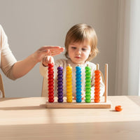 Color Sorting Abacus Educational Bead Counting Frame Glide Sliding for Babies