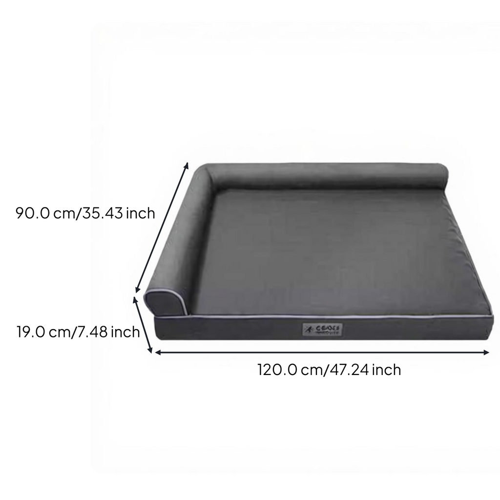 Orthopedic Dog Bed, L-Shaped Pet Sofa, Removable cleanable Cover, Supportive Foam, Large Dogs