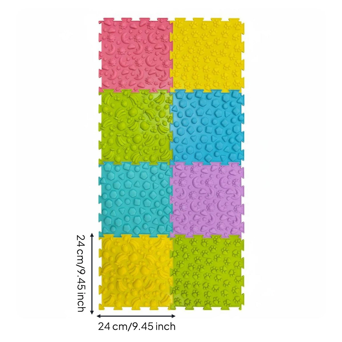 Textured Easy to Hygienic Children Foot Anti-Slip Base Textured Floor Tiles for Young Children