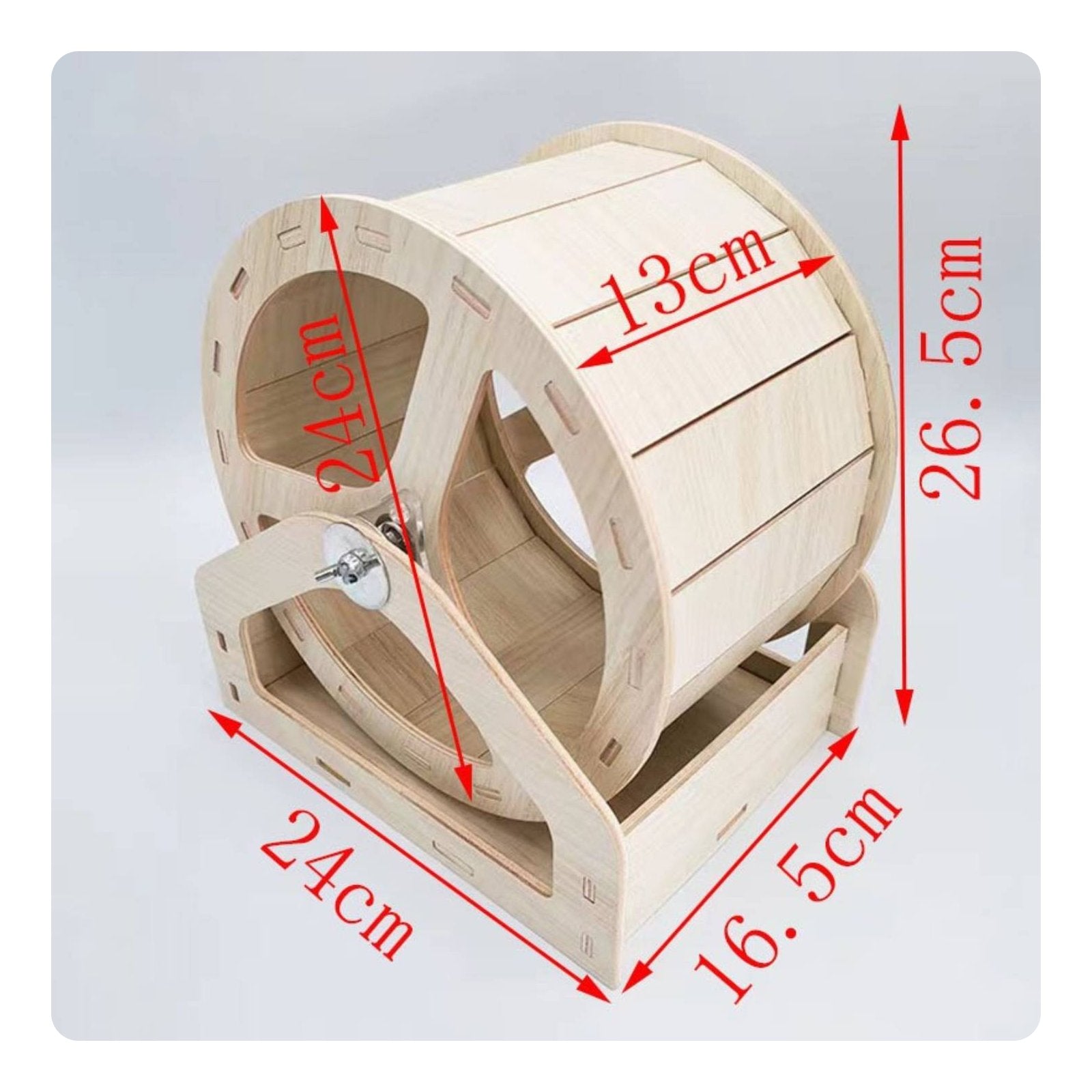 Wooden Hamster Wheel Solid Wood Quiet Pet Running Wheel chewResistant