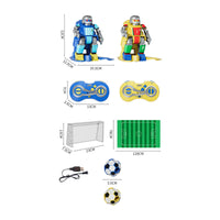 Robot Soccer Kit Metallic Style Goal Goals Distant Control Robot Soccer Set