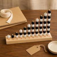 Educational Counting Board Stacked Beads Wooden Counting Board Red Numbers
