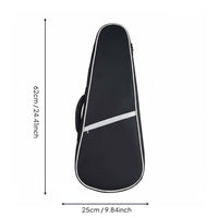 Padded Ukulele Backpack Waterproof Musical Instrument Accessory Wear-Resistant for Artists, Storage