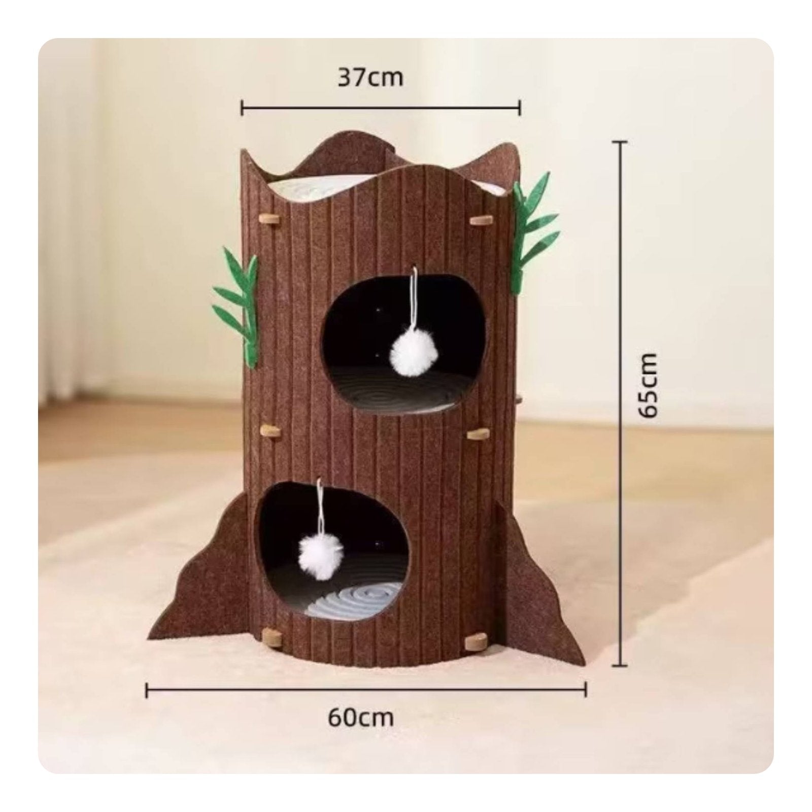 Kitten Tree with Cave Easy to Place Multi Level Kitten Tree Space Saving