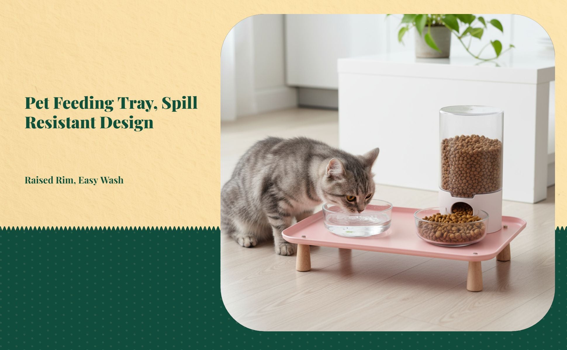 Automatic spill-proof pet feeder