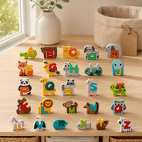 26 Pieces Creature Shape Letters Game Stacking Educational Toy Colorful