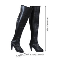 1/3 High Top Doll Boots Quality Material Doll's Black Boots Playset Accessory