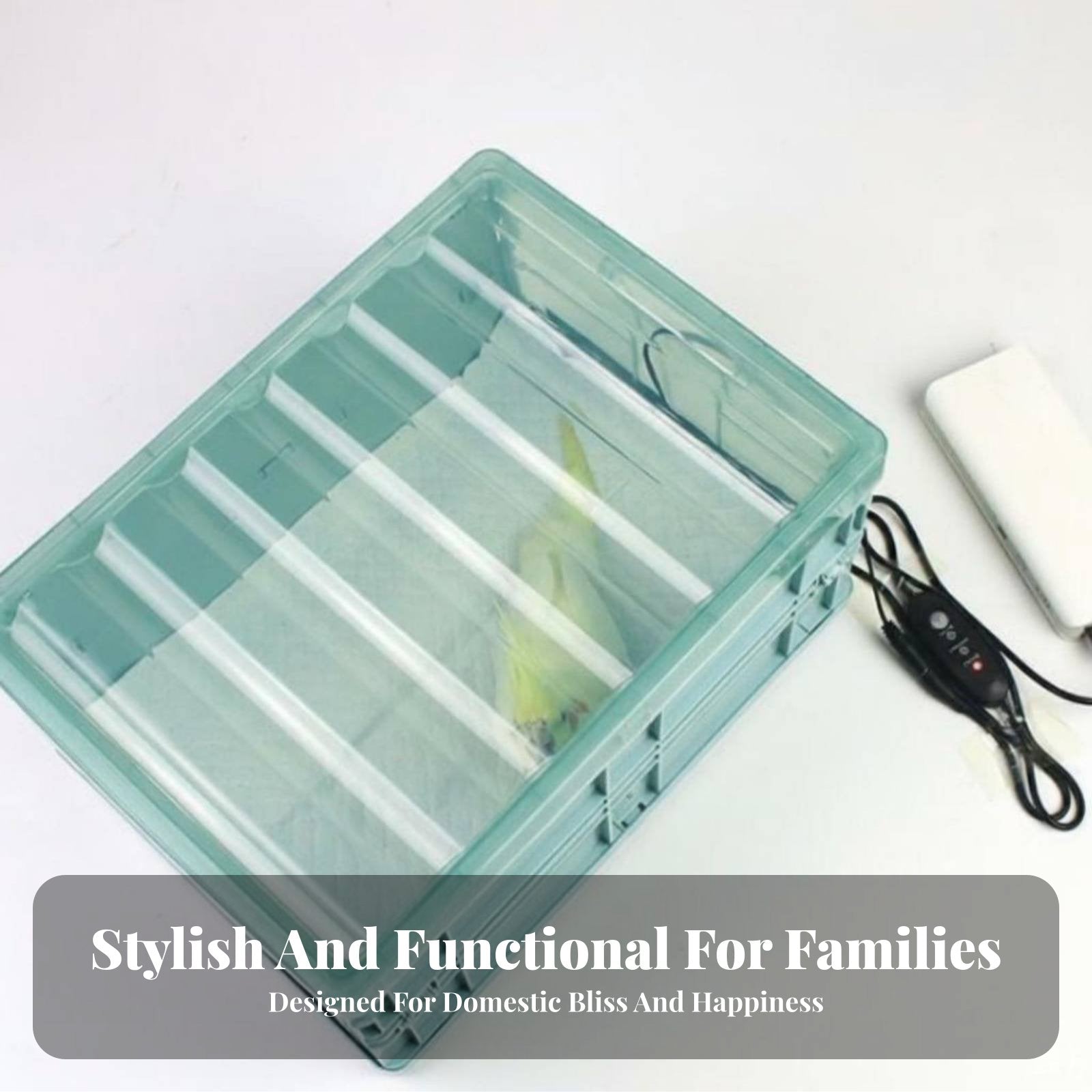 Heated Pet Brooder Constant Temperature Avian Brooder Box Pet Heating Box Space Saving Portable Creature Brooder for Home, Farm
