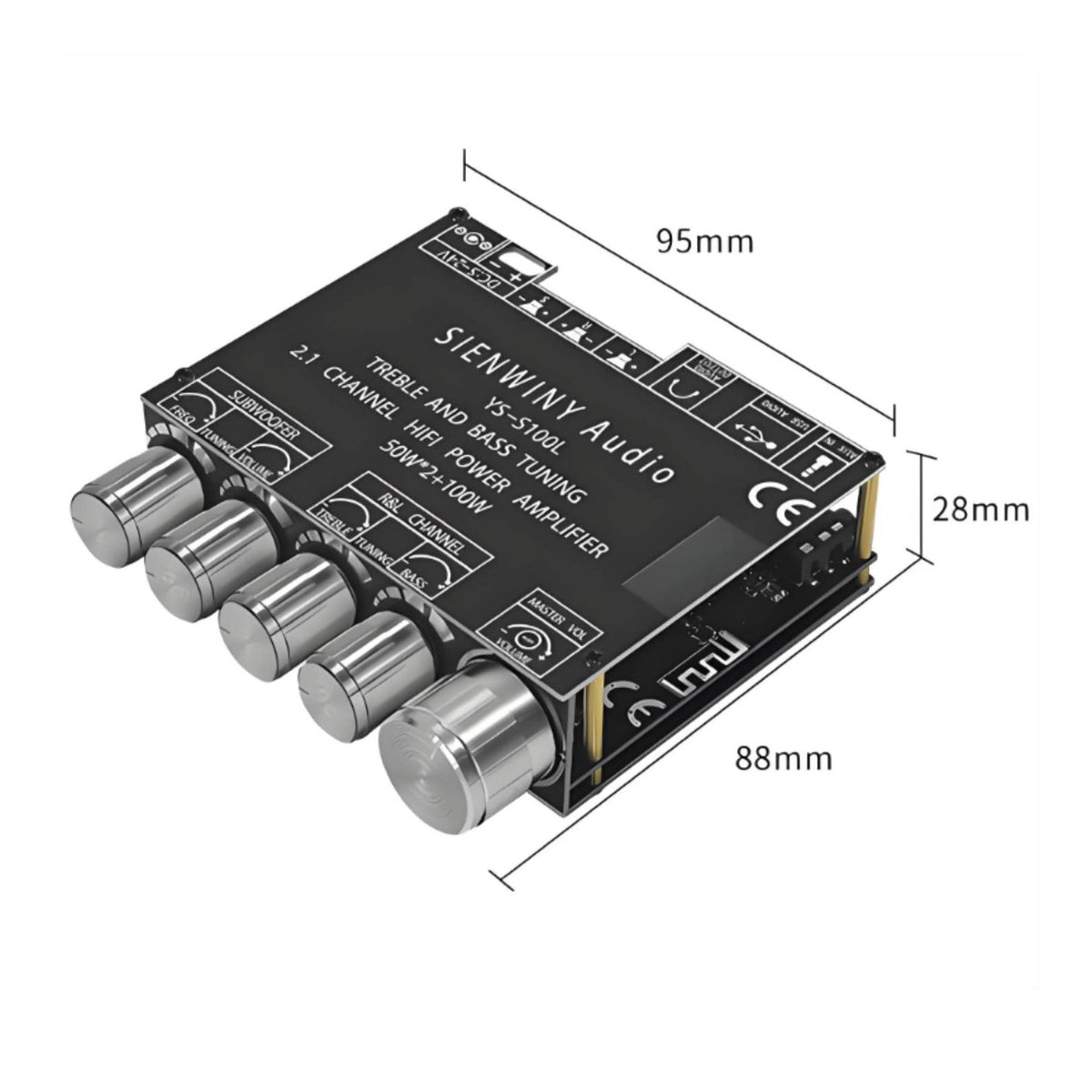 2.1 Channel Amplifier Module High Power Output Audio Equipment