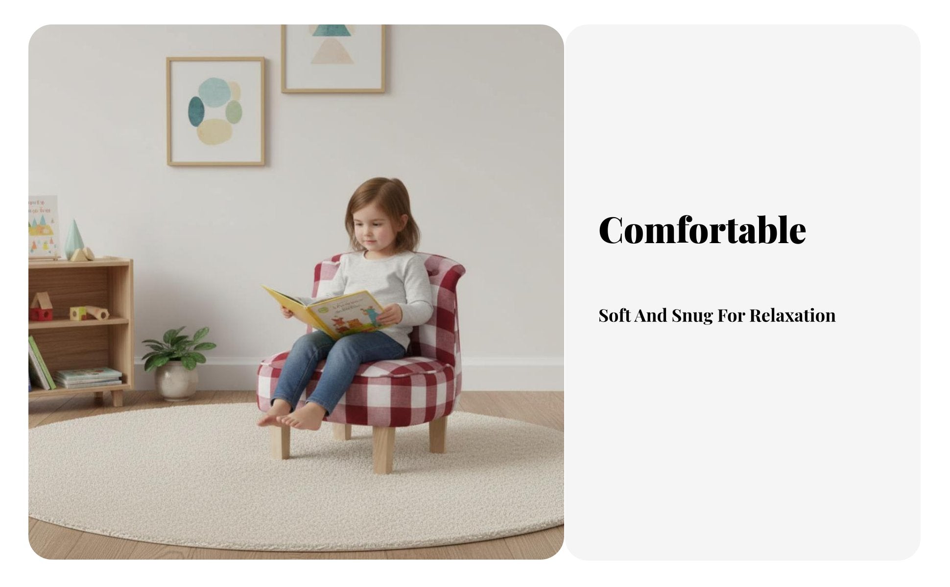 Button-Tufted Mini Sofa Cute Design Toddler Couch Supportive Foam for Toddlers