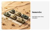 1:144 Armored Vehicle Model Set Easy Assembly Scale Model Armored Vehicle Miniature Armed Forces Vehicle Collection Glue No-Glue