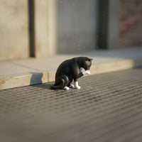 1:64 Feline Model Collectible Home Decor Hand-Painted for Miniature Scene
