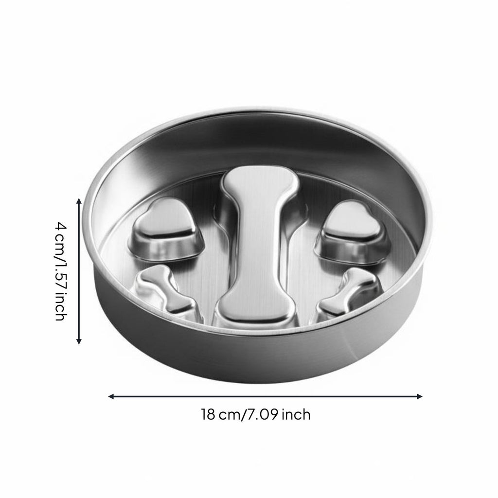 Slow Feeder Dog Bowl Rust-Resistant Stainless Pet Bowl Easy to Pet Hygiene Supplies for Large Dogs