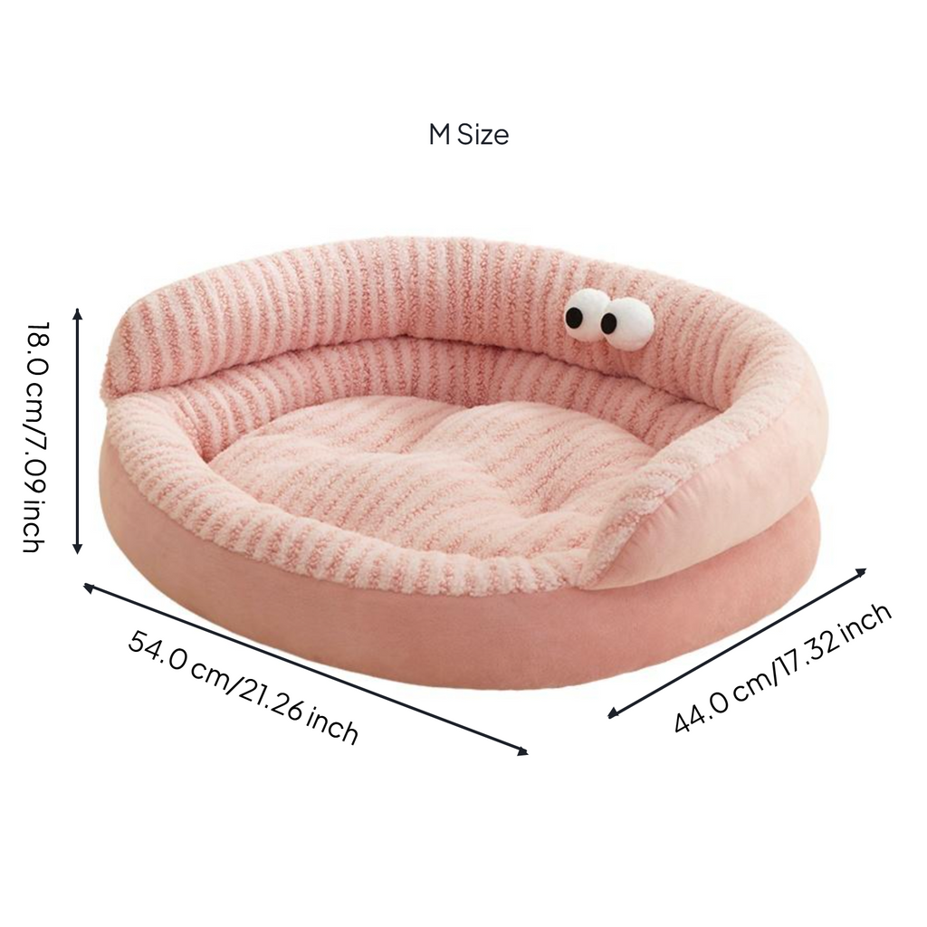 Supportive indoor dog bed for small and medium pets.