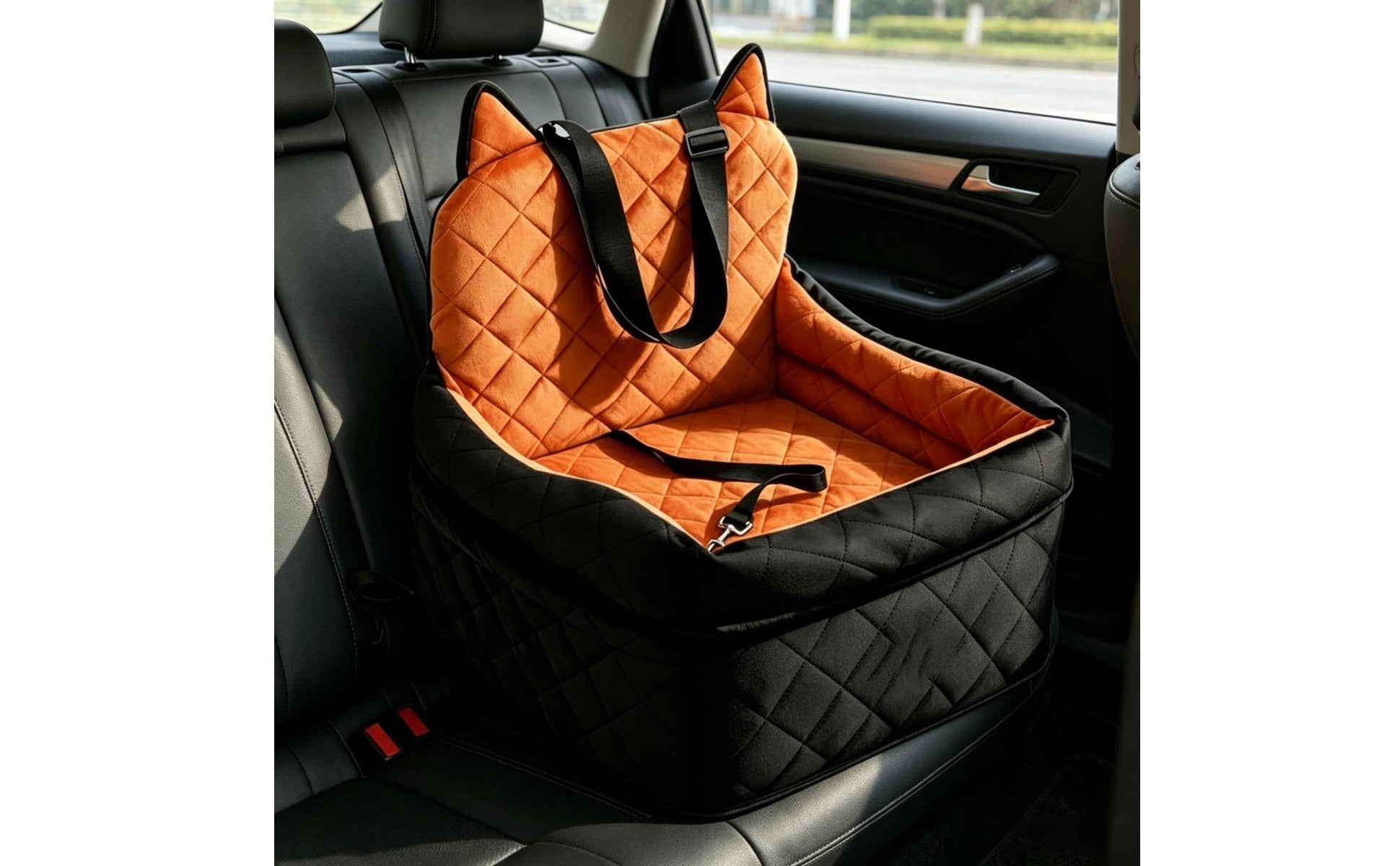 Dog Car Seat Bed Portable Car Dog Bed Quilted for Dogs